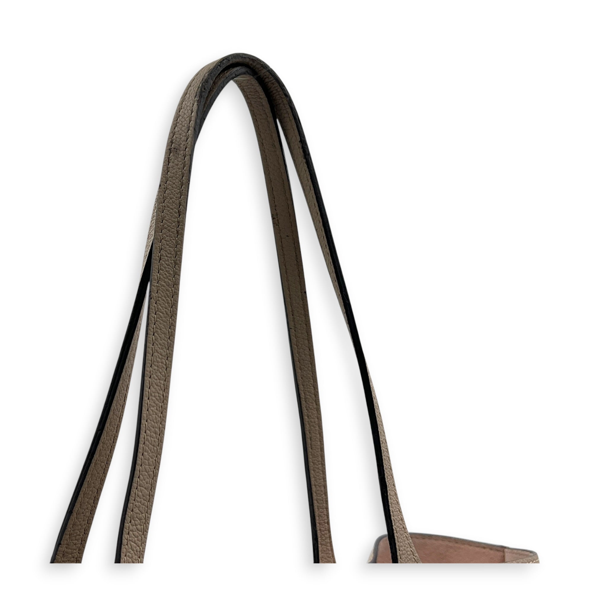 Lock Me Tote Bag Beige in Calfskin, Gold hardware