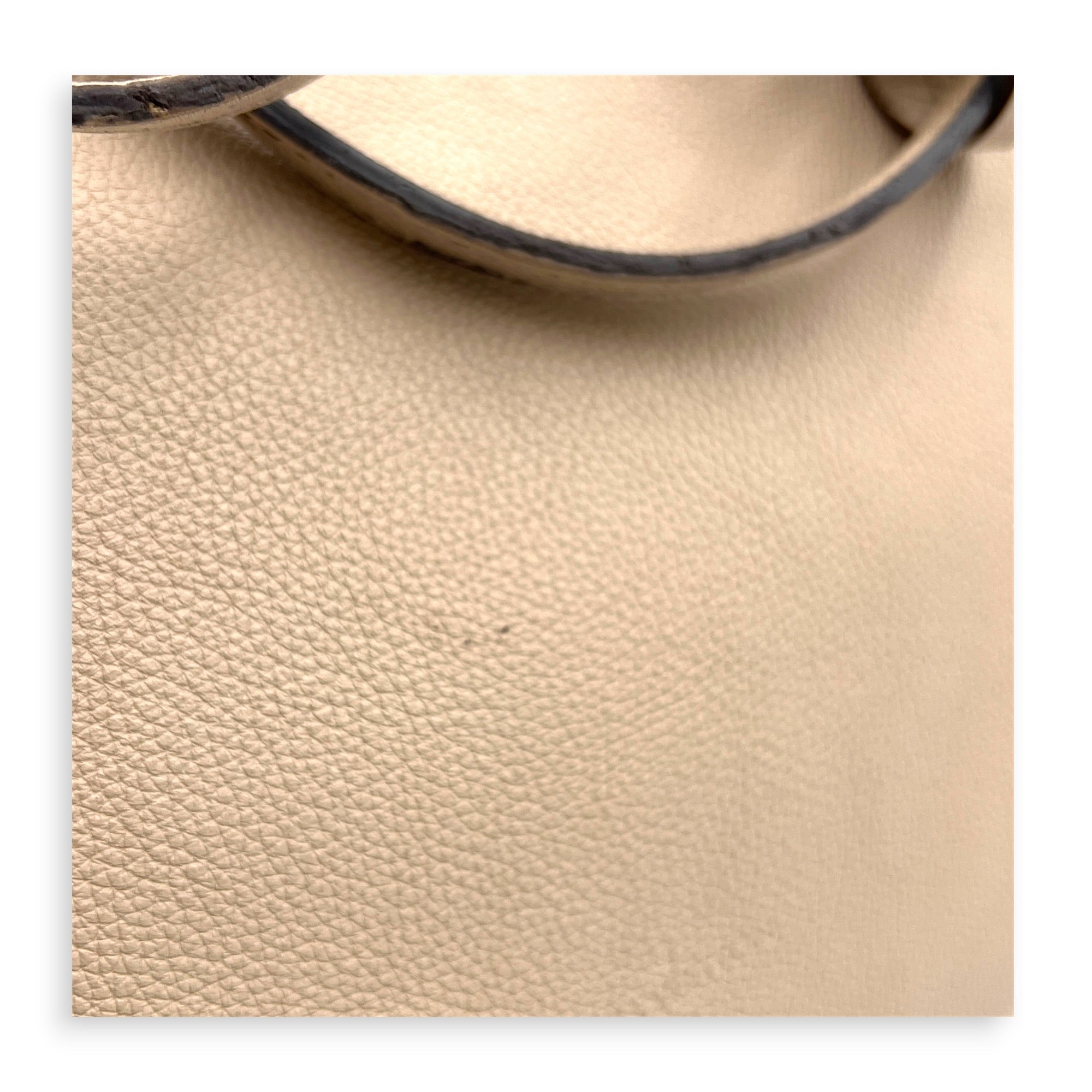 Lock Me Tote Bag Beige in Calfskin, Gold hardware