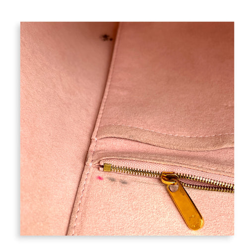 Lock Me Tote Bag Beige in Calfskin, Gold hardware