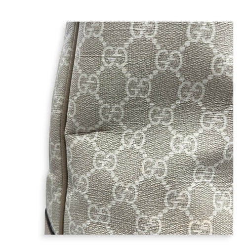 Ophidia Tote Bag Beige in Coated Canvas, Gold hardware