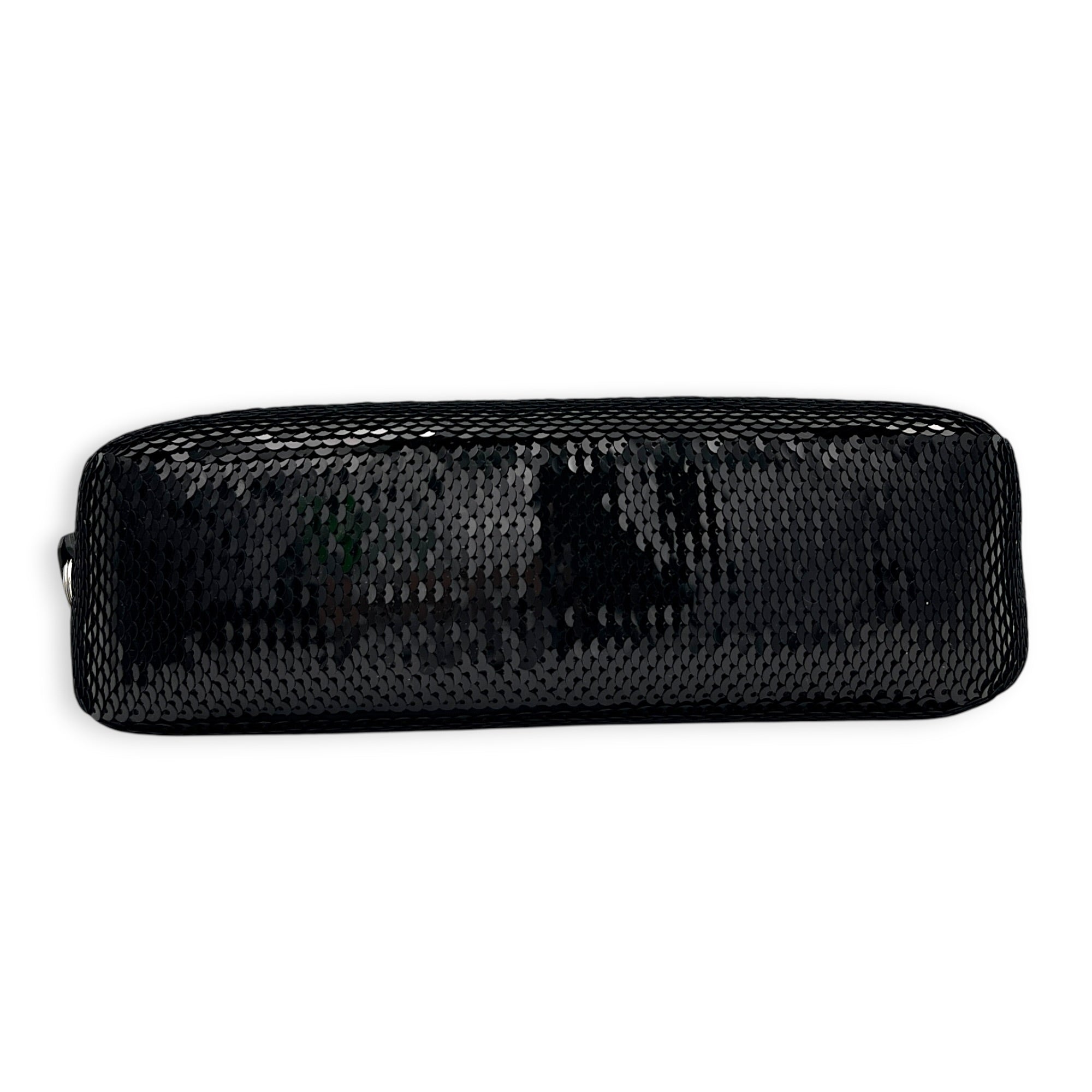 Re-Edition 2000 Shoulder Bag Black in Sequins, Silver hardware