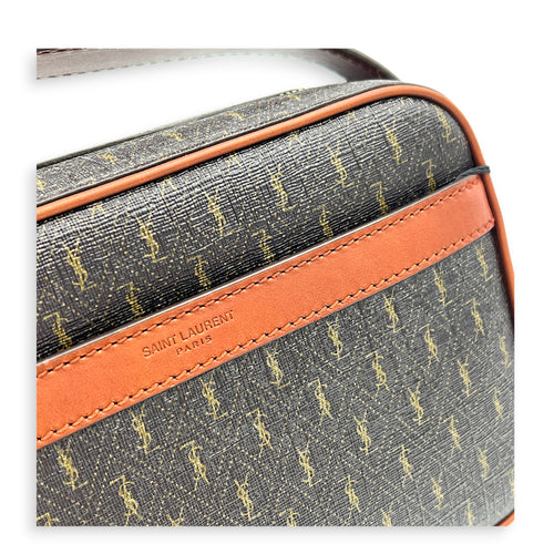 Le Monogram Shoulder Bag Brown in Coated Canvas, Gold hardware