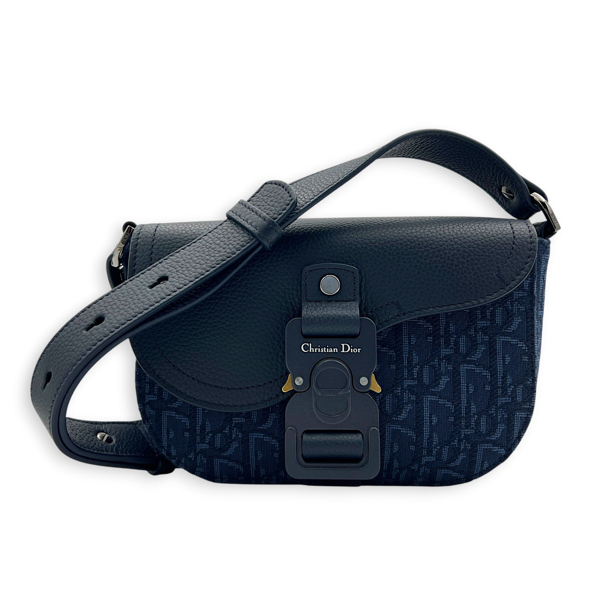 Saddle Blue Messenger in Canvas, Gold hardware