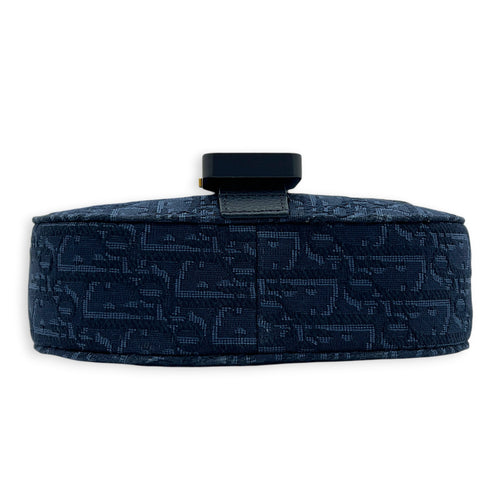 Saddle Blue Messenger in Canvas, Gold hardware
