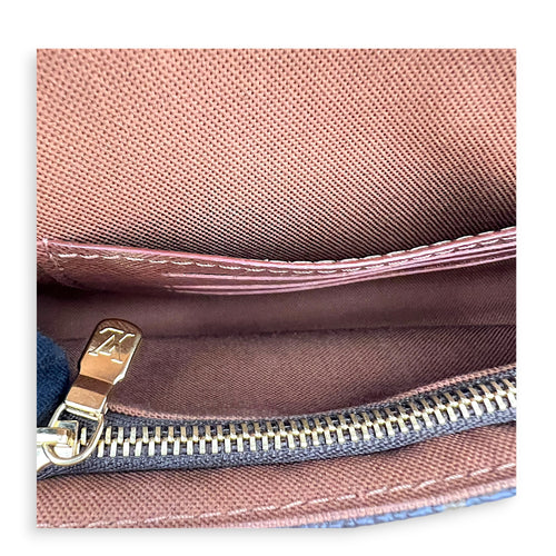 Lily Wallet On Chain Brown in Monogram Coated Canvas, Gold hardware