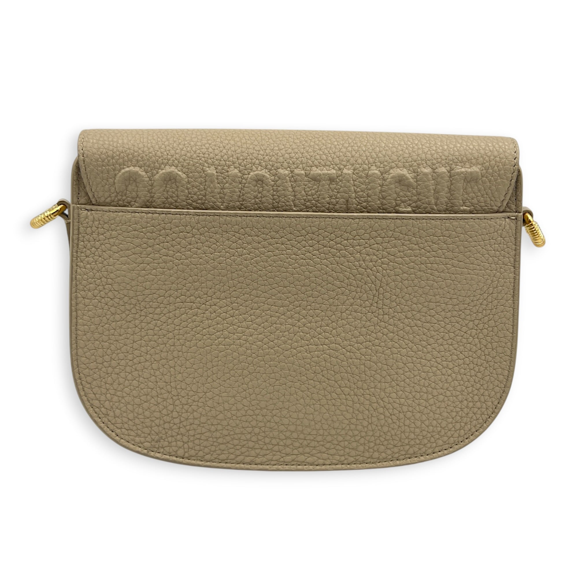Bobby Crossbody Bag Medium Beige in Calfskin, Gold hardware
