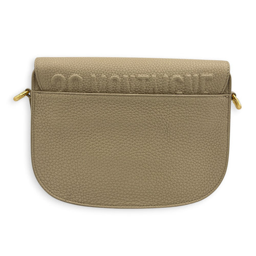 Bobby Crossbody Bag Medium Beige in Calfskin, Gold hardware