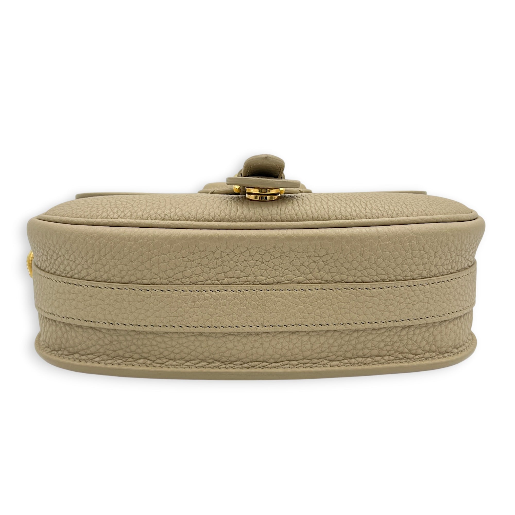 Bobby Crossbody Bag Medium Beige in Calfskin, Gold hardware