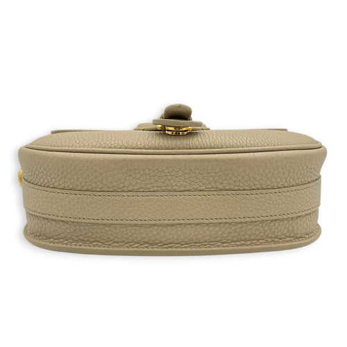Bobby Crossbody Bag Medium Beige in Calfskin, Gold hardware