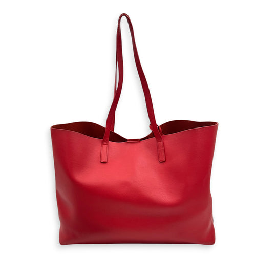 Cabas Red Tote Bag in Calfskin, Gold hardware