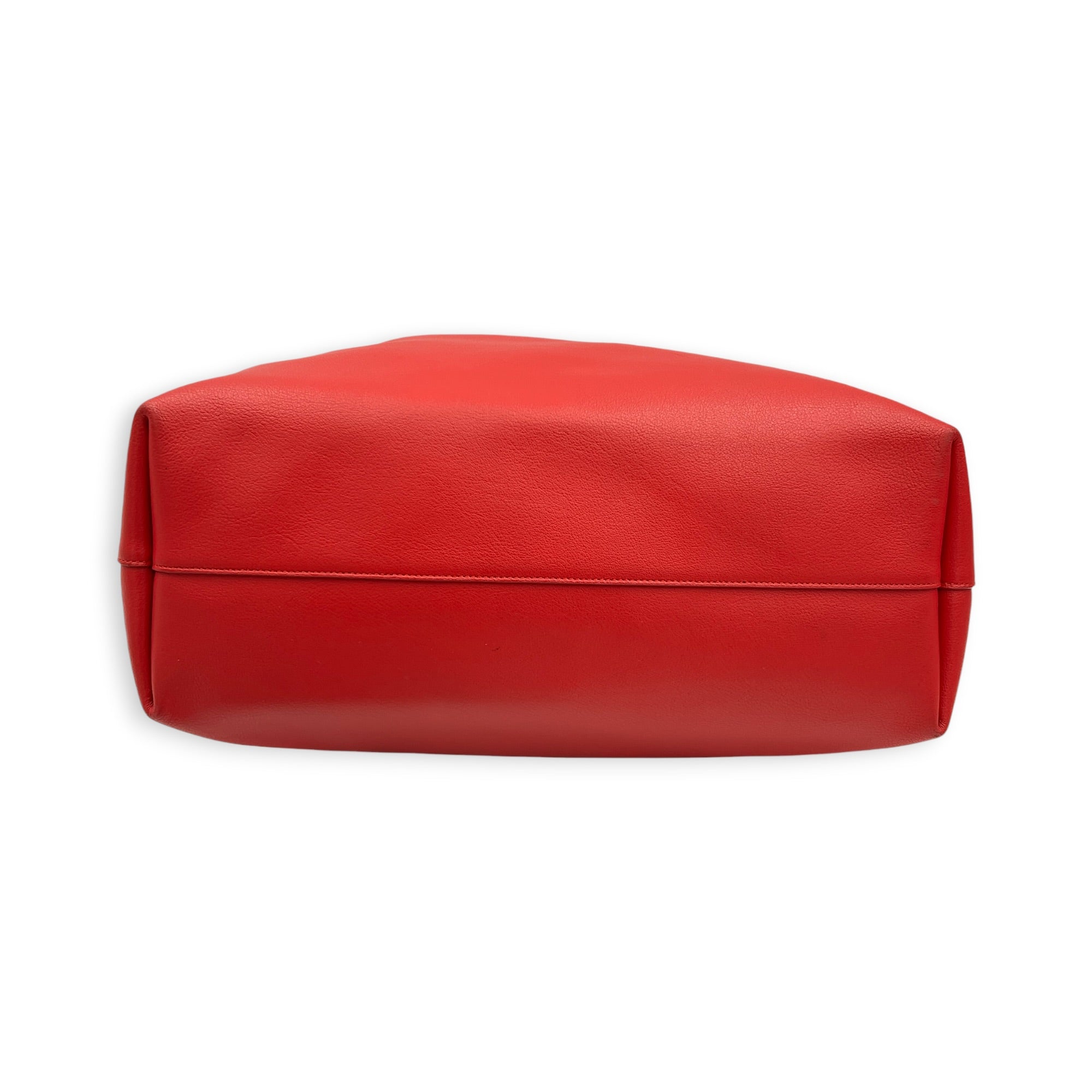 Cabas Red Tote Bag in Calfskin, Gold hardware