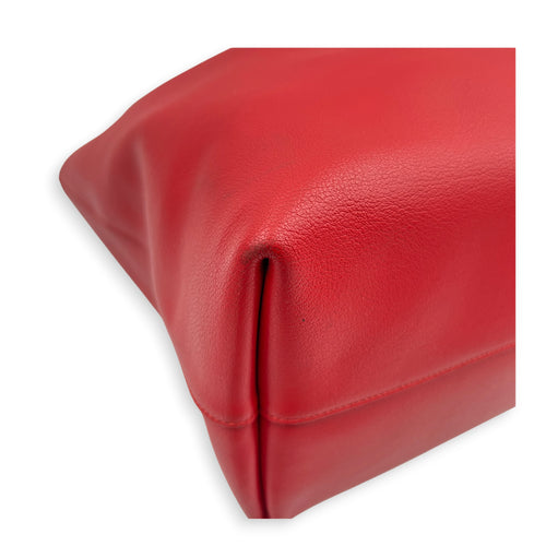 Cabas Red Tote Bag in Calfskin, Gold hardware