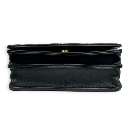 CC Charms Wallet On Chain in Lambskin, Gold hardware