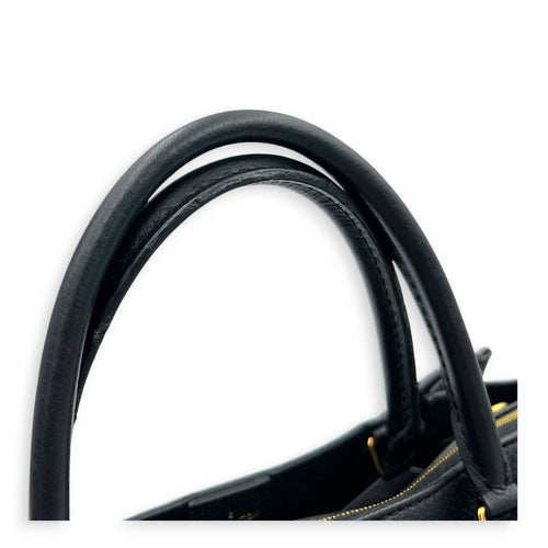 Lock Me Top Handle Bag Black in Calfskin, Gold hardware