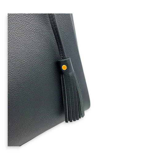 Lock Me Top Handle Bag Black in Calfskin, Gold hardware