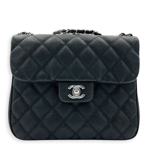 Classic Top Handle Bag Black in Caviar Leather, Gold hardware