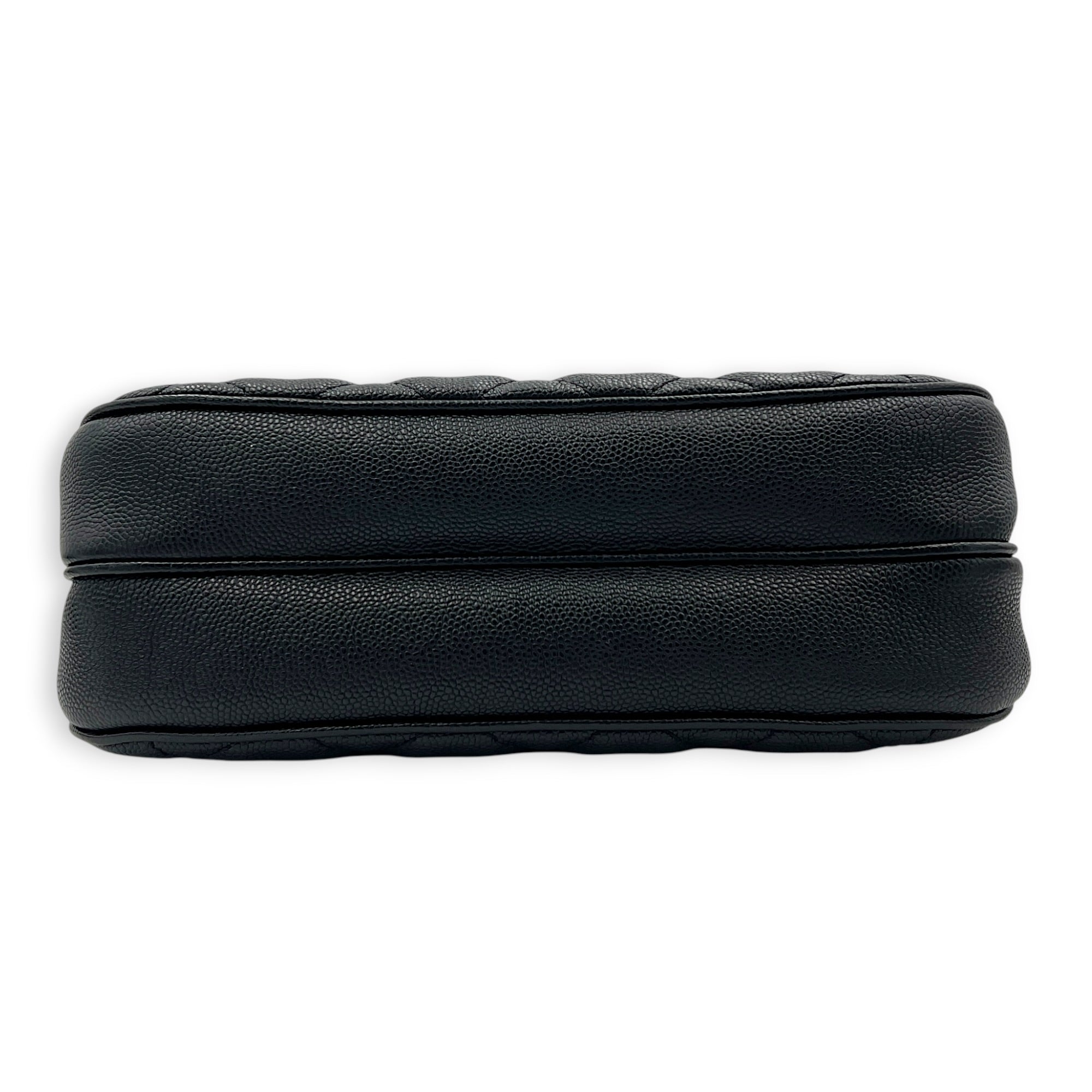 Classic Top Handle Bag Black in Caviar Leather, Gold hardware