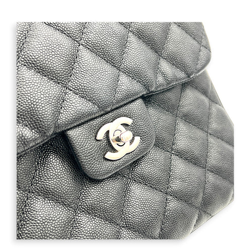 Classic Top Handle Bag Black in Caviar Leather, Gold hardware