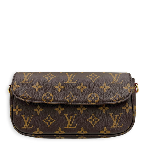 Ivy Wallet On Chain in Monogram Coated Canvas, Gold hardware