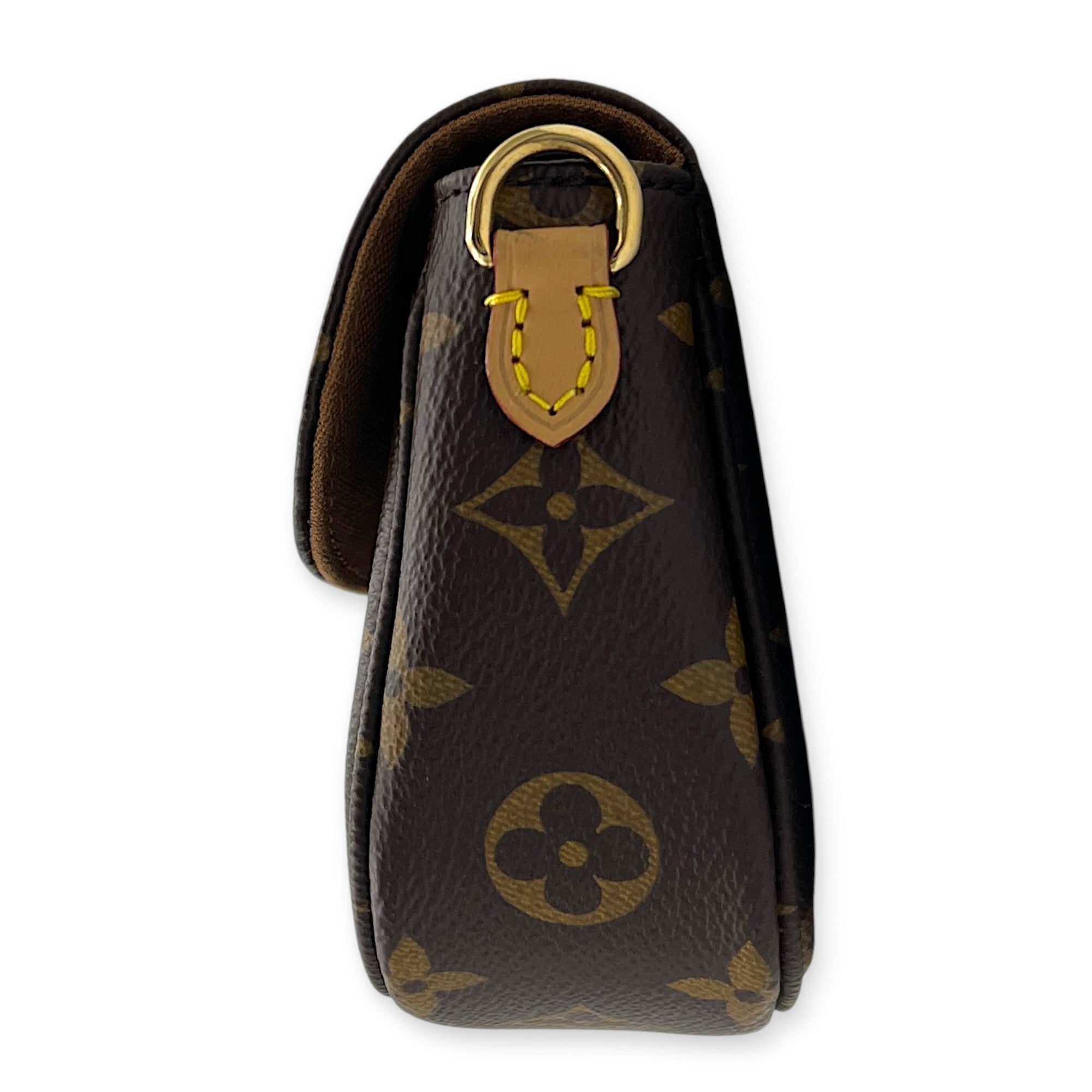 Ivy Wallet On Chain in Monogram Coated Canvas, Gold hardware