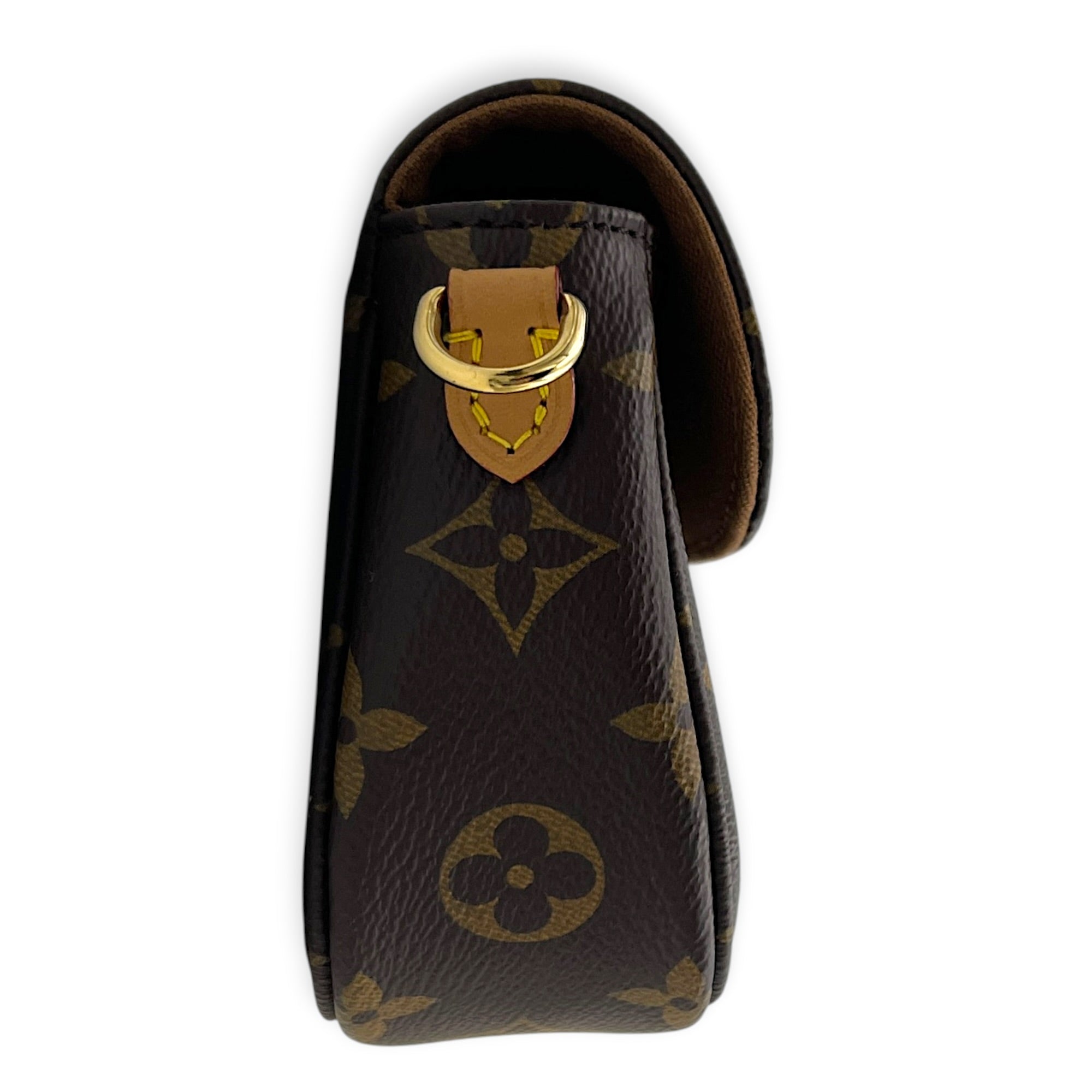 Ivy Wallet On Chain in Monogram Coated Canvas, Gold hardware