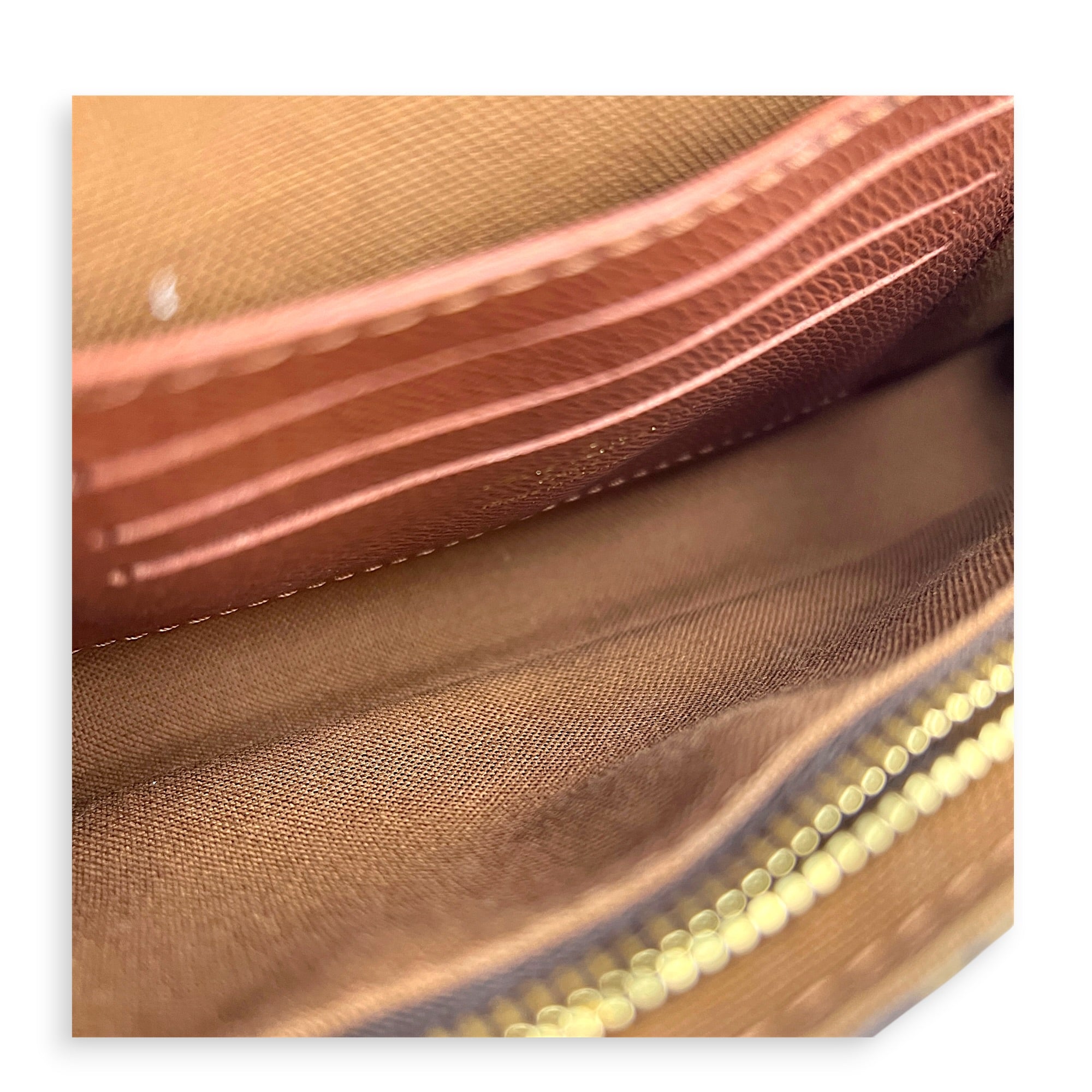 Ivy Wallet On Chain in Monogram Coated Canvas, Gold hardware