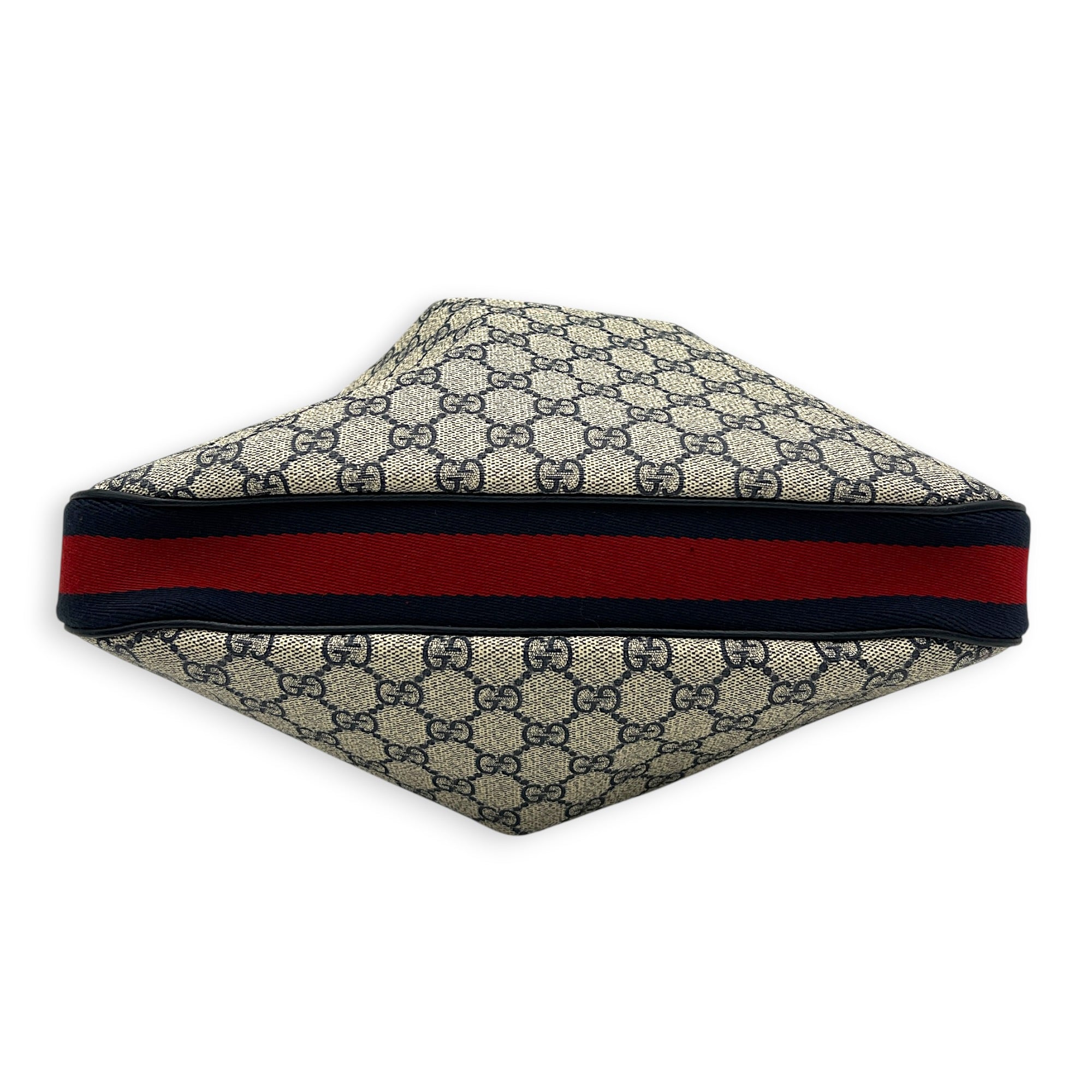 Attache Shoulder Bag Medium Grey in Coated Canvas, Silver hardware