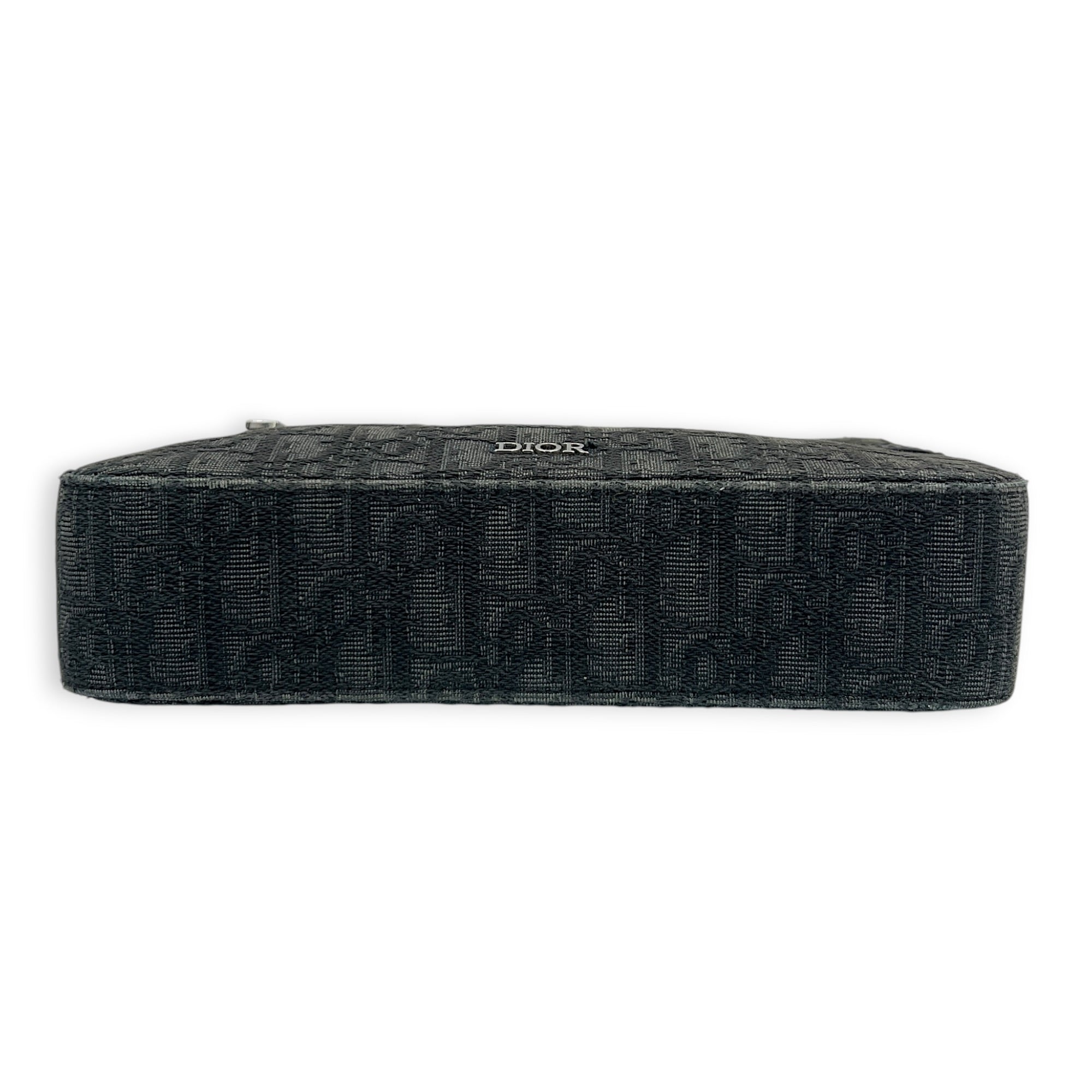 Safari Shoulder Bag Black in Canvas, Silver hardware