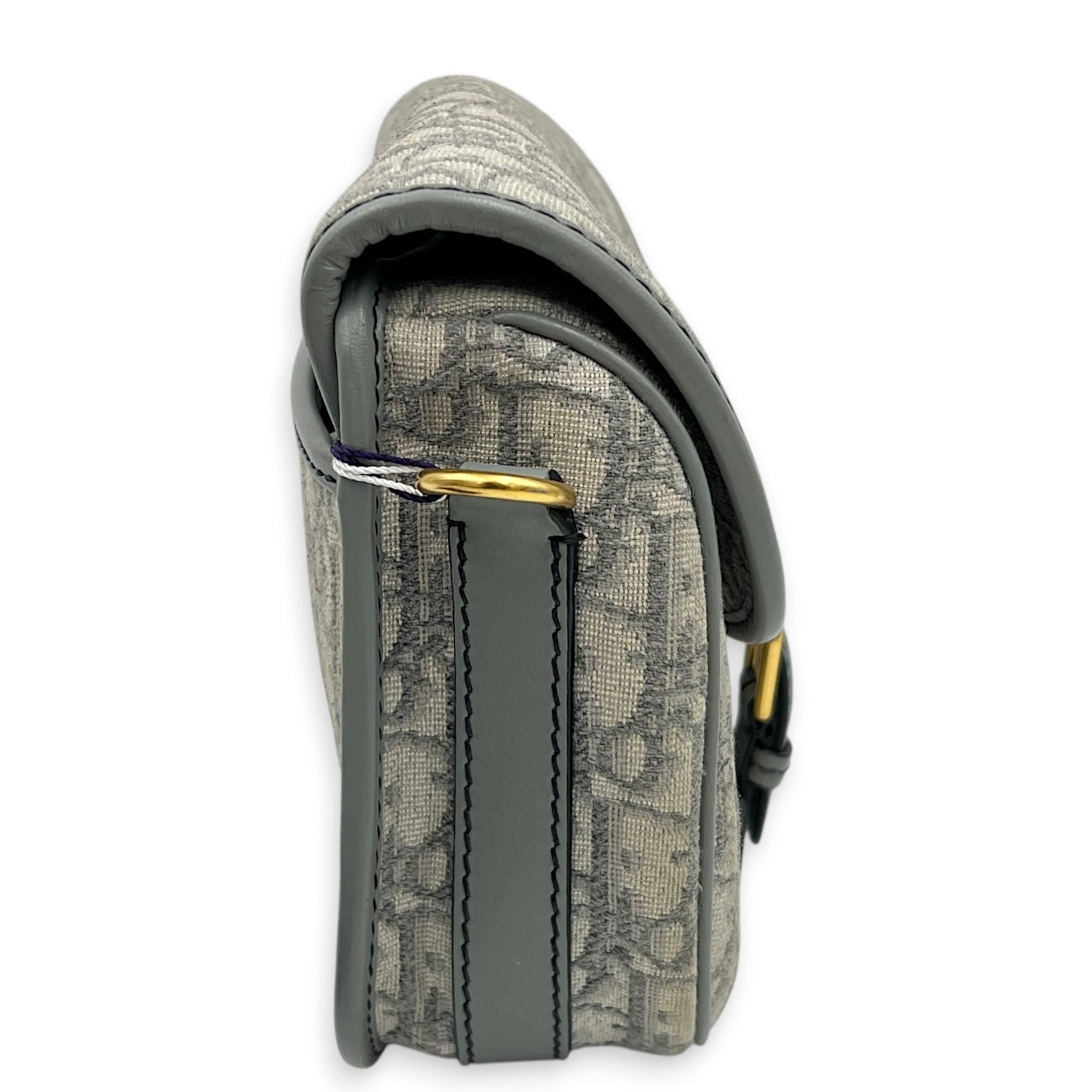 Bobby Shoulder Bag Grey in Canvas, Gold hardware