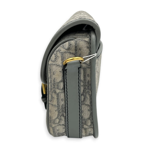 Bobby Shoulder Bag Grey in Canvas, Gold hardware