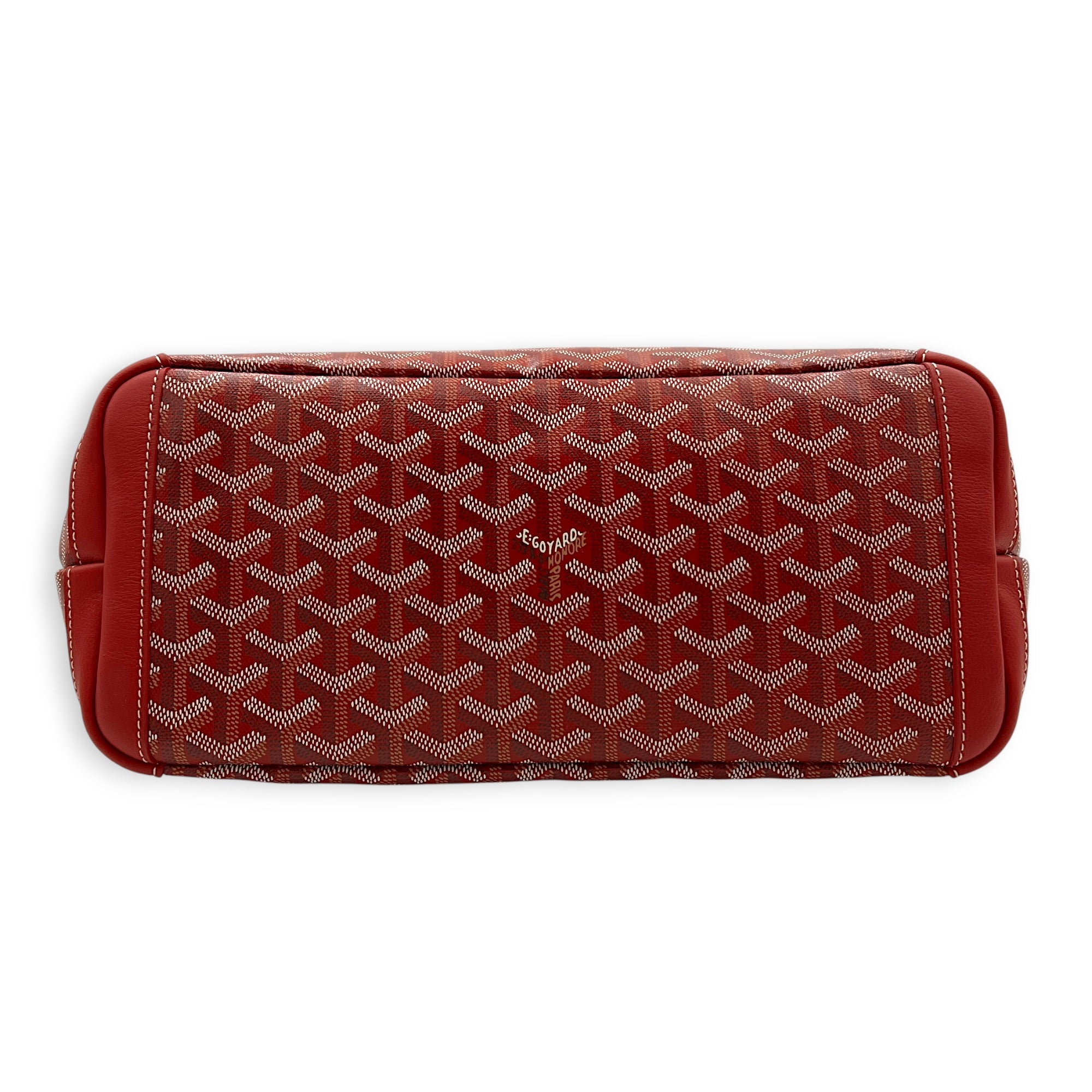 Artois Tote Bag Red in Coated Canvas, Silver hardware
