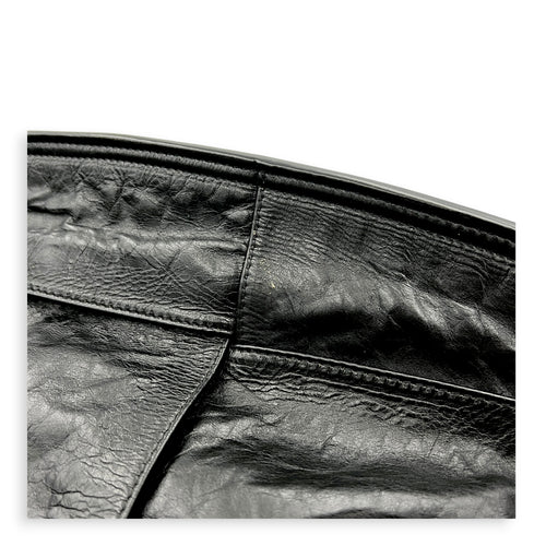Arco Shoulder Bag Large Black in Calfskin, Silver hardware