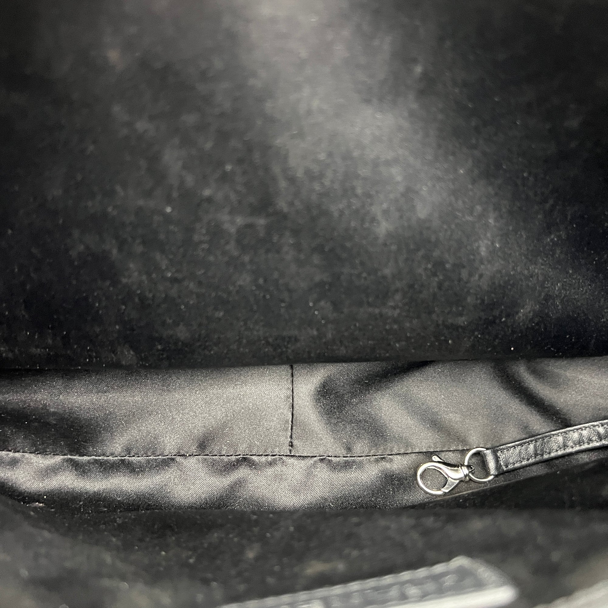 GST Tote Bag Black in Caviar Leather, Silver hardware