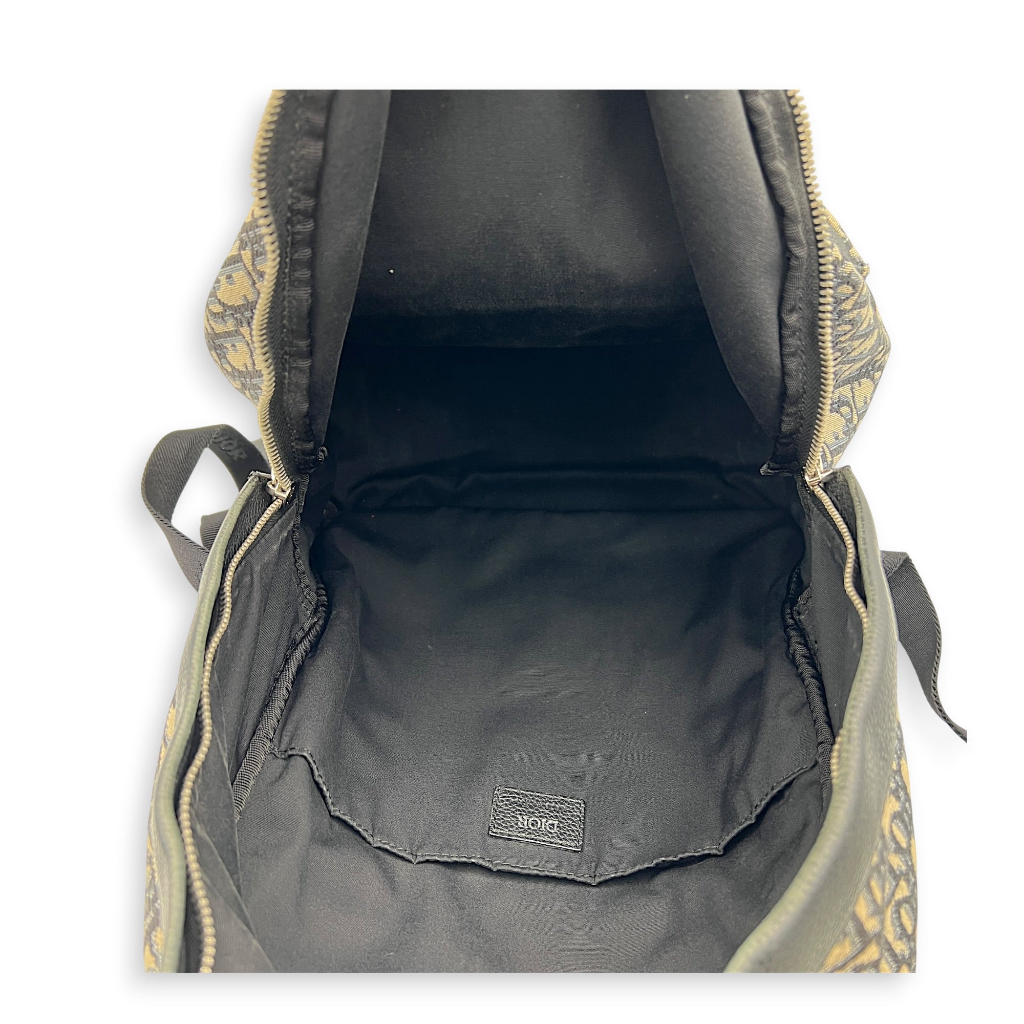 Oblique Backpack Blue in Jacquard, Silver hardware