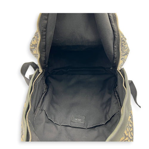 Oblique Backpack Blue in Jacquard, Silver hardware