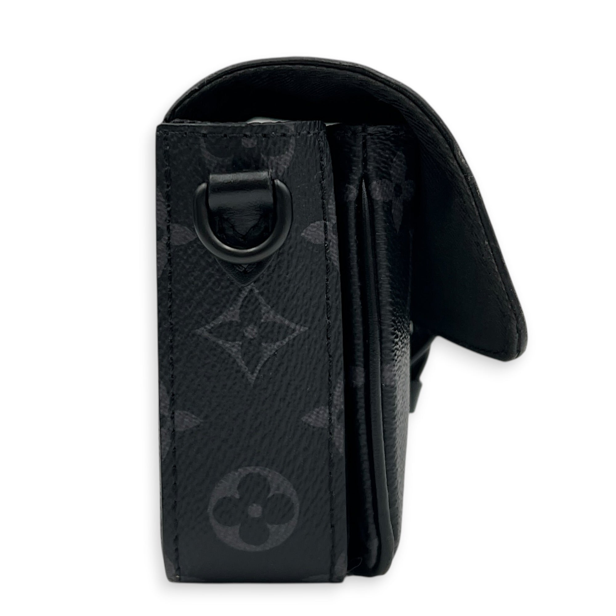 Montsouris Wearable Wallet Shoulder Bag Black in Monogram Coated Canvas, Black hardware