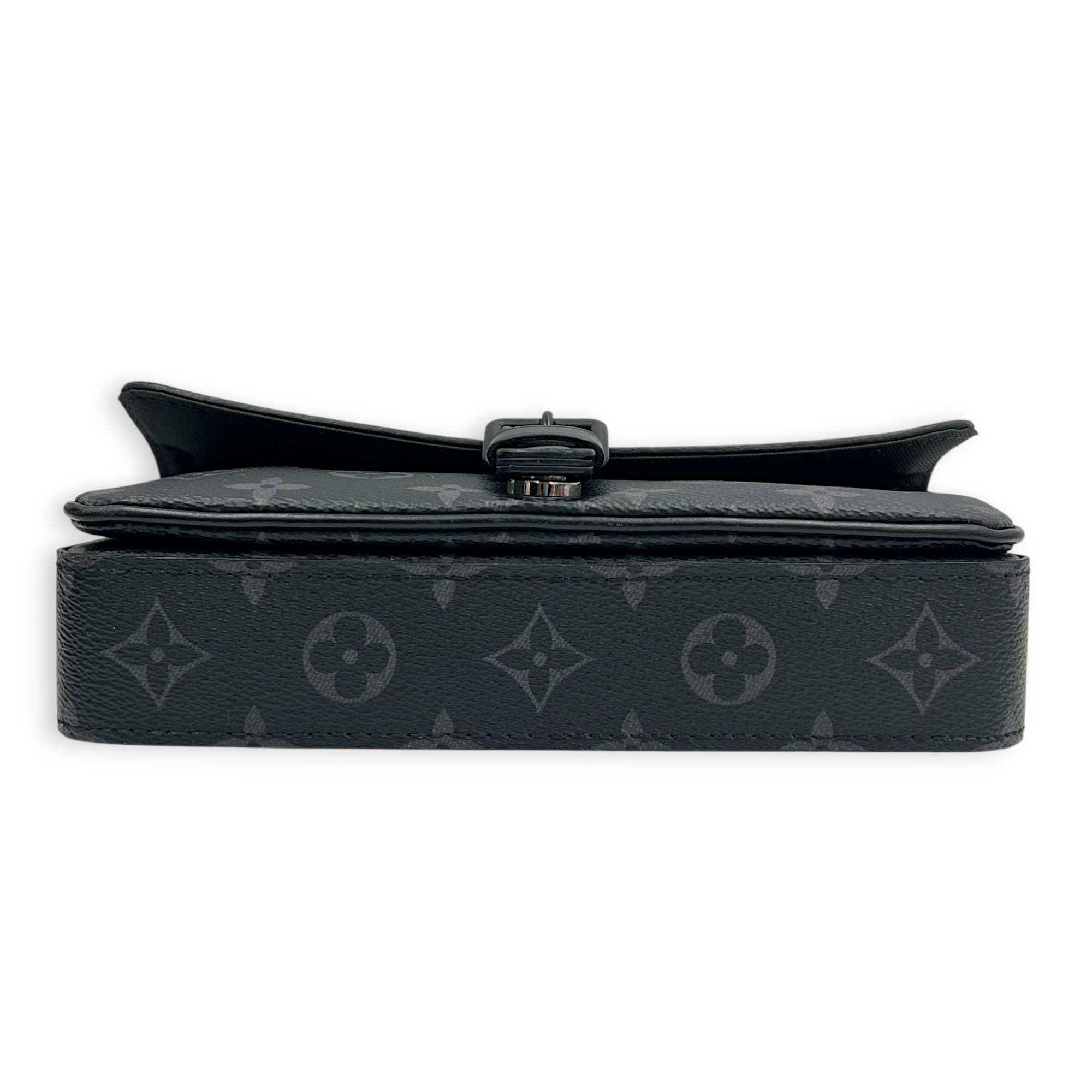 Montsouris Wearable Wallet Shoulder Bag Black in Monogram Coated Canvas, Black hardware