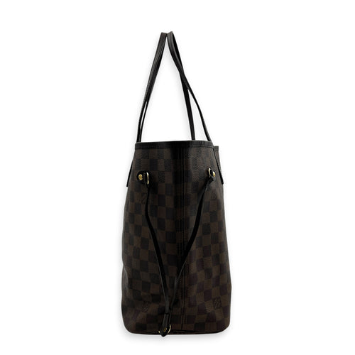 Neverfull Tote Bag MM Brown in Coated Canvas, Gold hardware