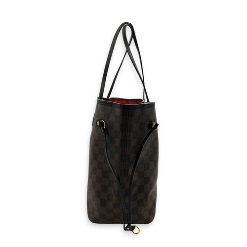Neverfull Tote Bag MM Brown in Coated Canvas, Gold hardware