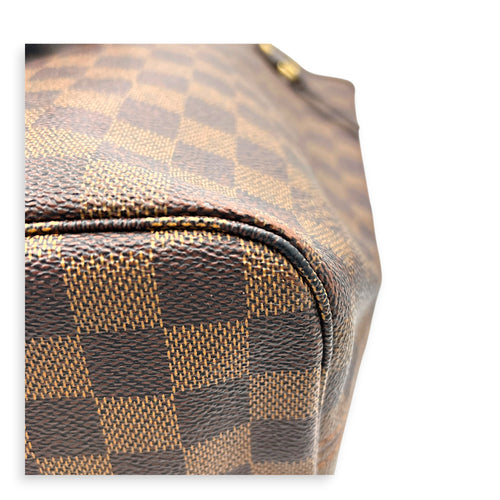 Neverfull Tote Bag MM Brown in Coated Canvas, Gold hardware