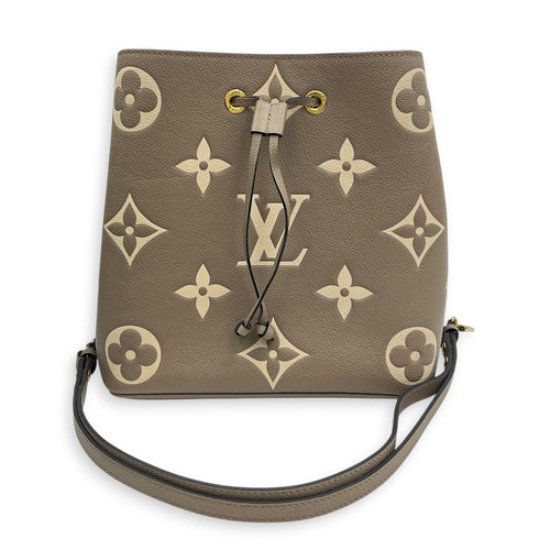 NeoNoe Bucket Bag Beige in Empreinte Leather, Gold hardware