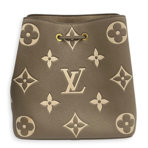 NeoNoe Bucket Bag Beige in Empreinte Leather, Gold hardware