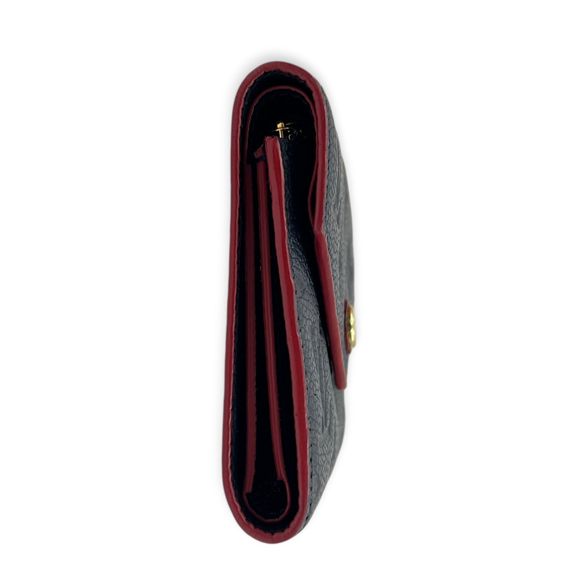 Victorine Vanity Bag Blue in Monogram Empreinte Leather, Gold hardware