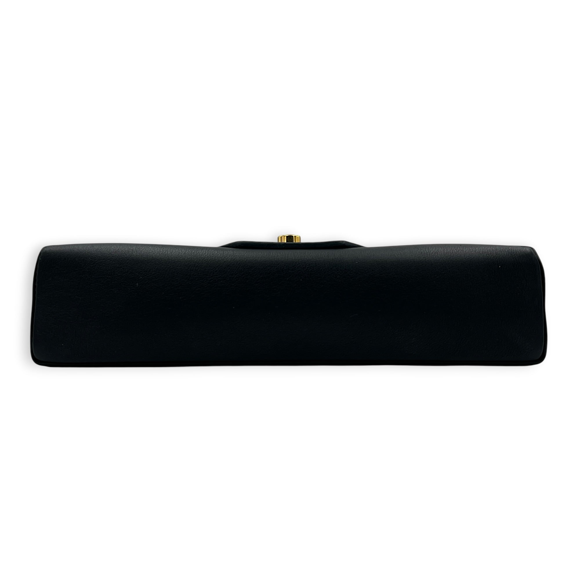 Love Note Shoulder Bag Black in Calfskin, Gold hardware