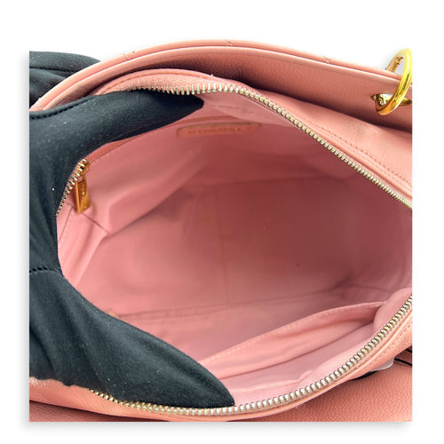 PTT Petite Timeless Tote Bag Pink in Calfskin, Gold hardware