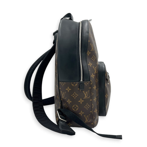 Macassar Josh Backpack Brown in Monogram Coated Canvas, Silver hardware