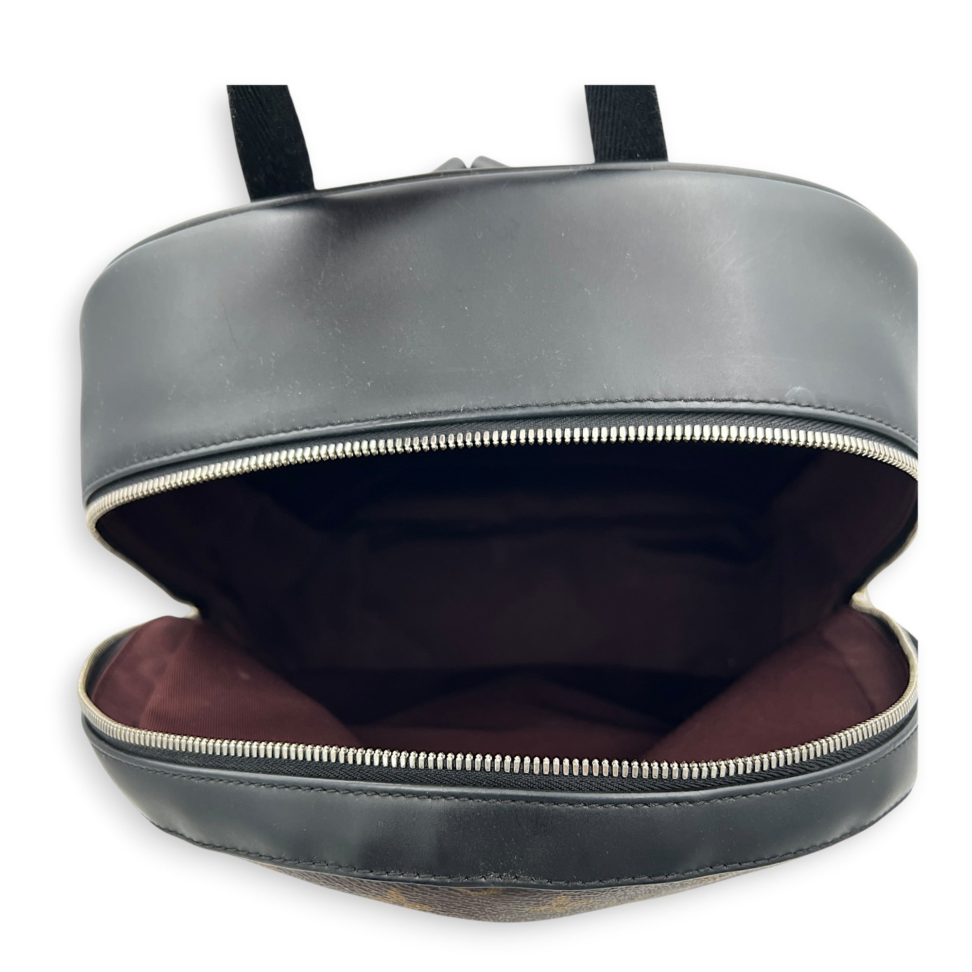 Macassar Josh Backpack Brown in Monogram Coated Canvas, Silver hardware