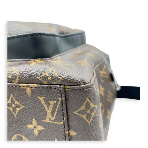 Macassar Josh Backpack Brown in Monogram Coated Canvas, Silver hardware