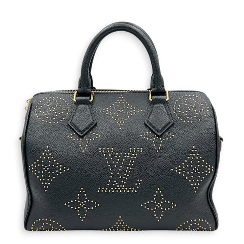 Speedy Bandouliere Studded Monogram Constellation Top Handle Bag in Calfskin, Gold hardware