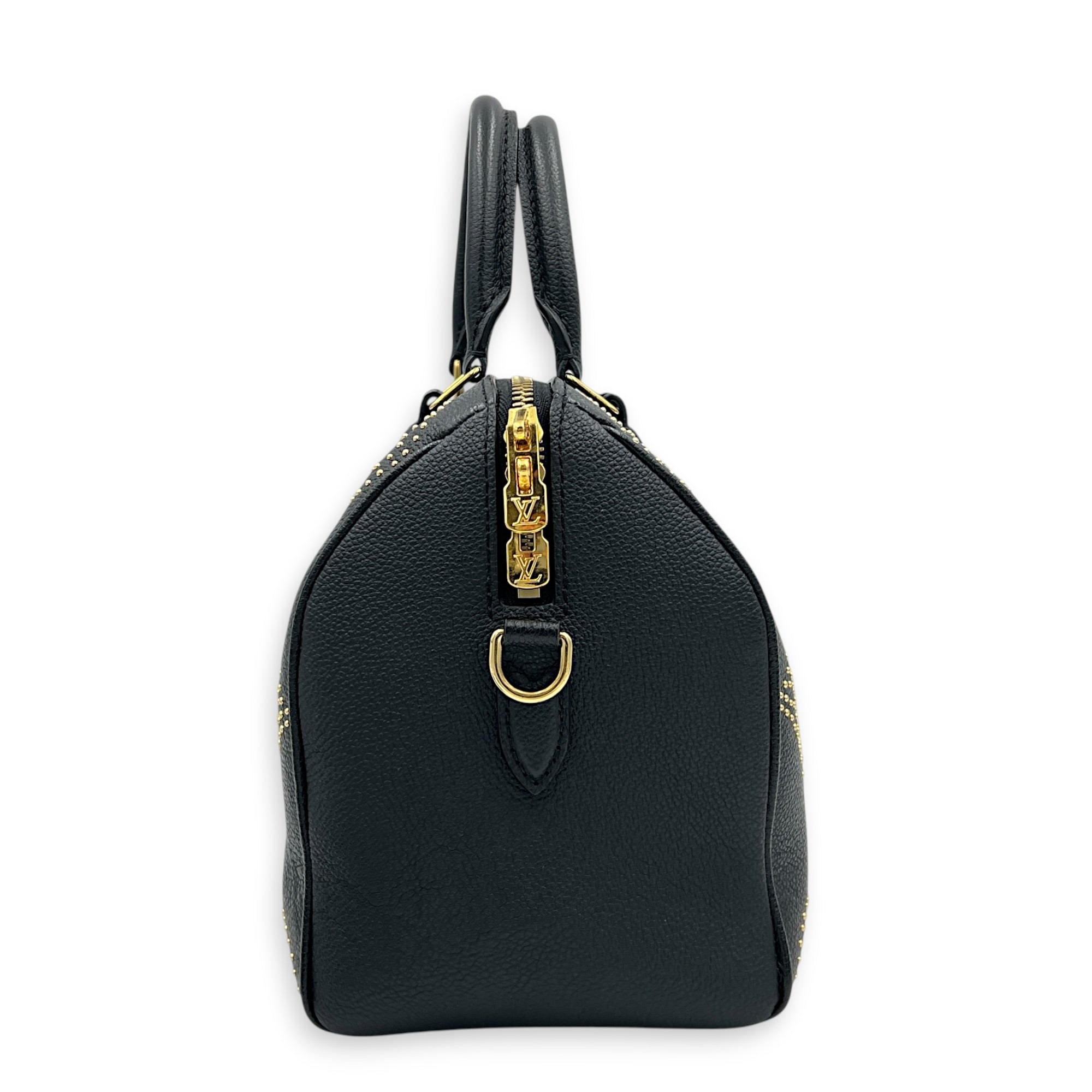 Speedy Bandouliere Studded Monogram Constellation Top Handle Bag in Calfskin, Gold hardware